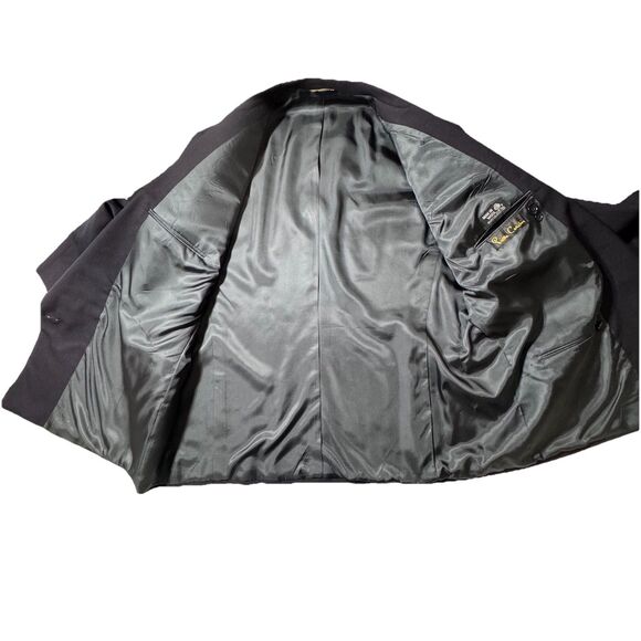 Pierre Cardin Men's Double Breasted Navy Blue Wool Jacket Blazer Size 53R - Picture 5 of 13